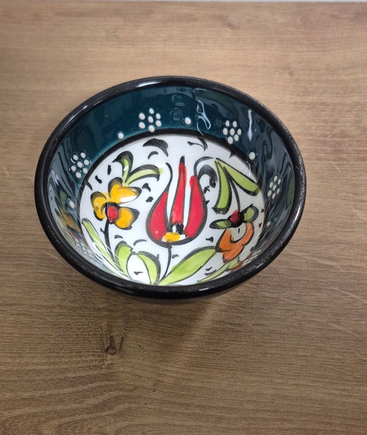 Handmade Porcelain Mixing Bowl & Bamboo Spoon