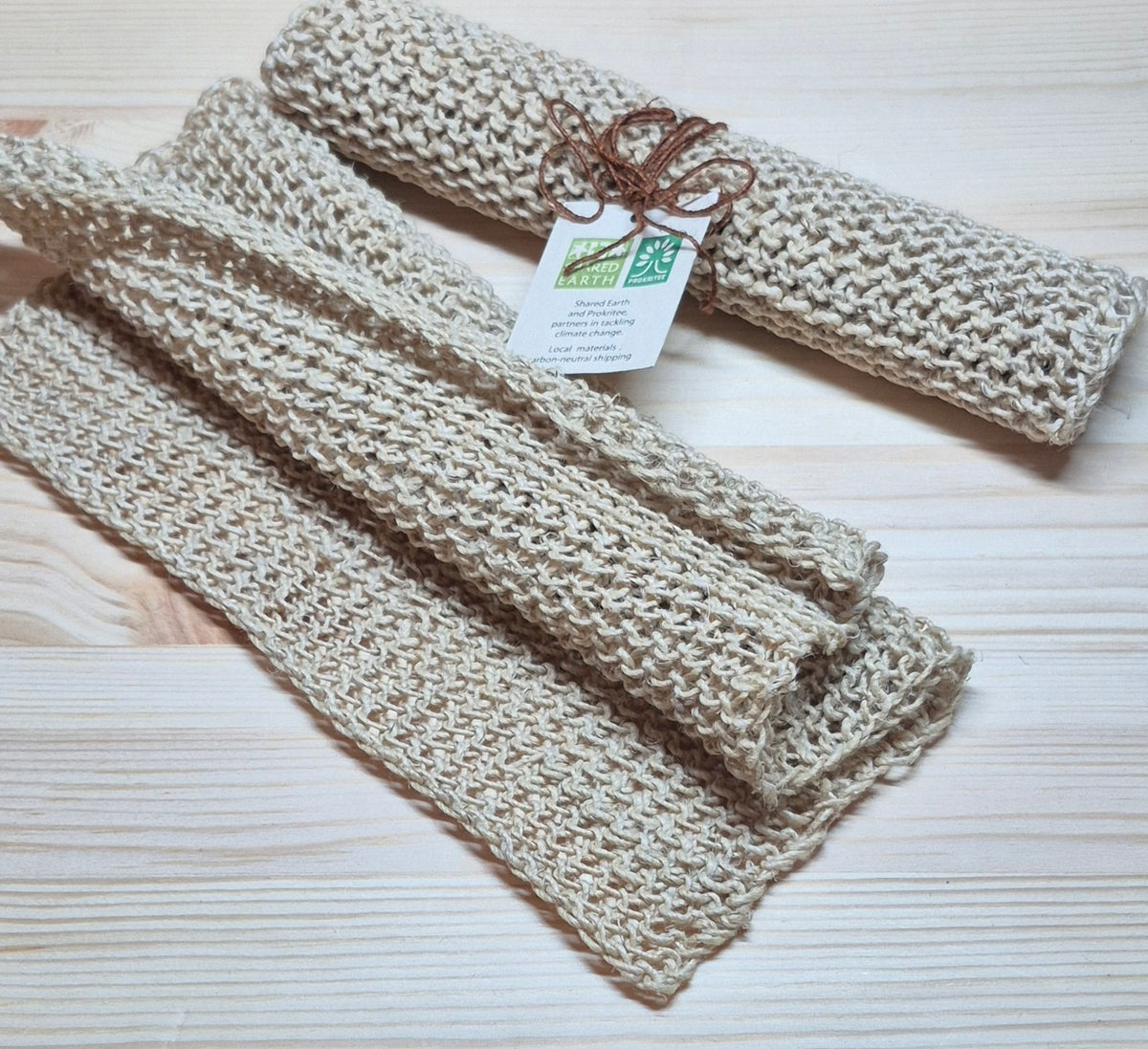 Sustainable Hemp Knitted Wash Cloth
