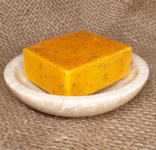 Honey Marble Round Soap Dish