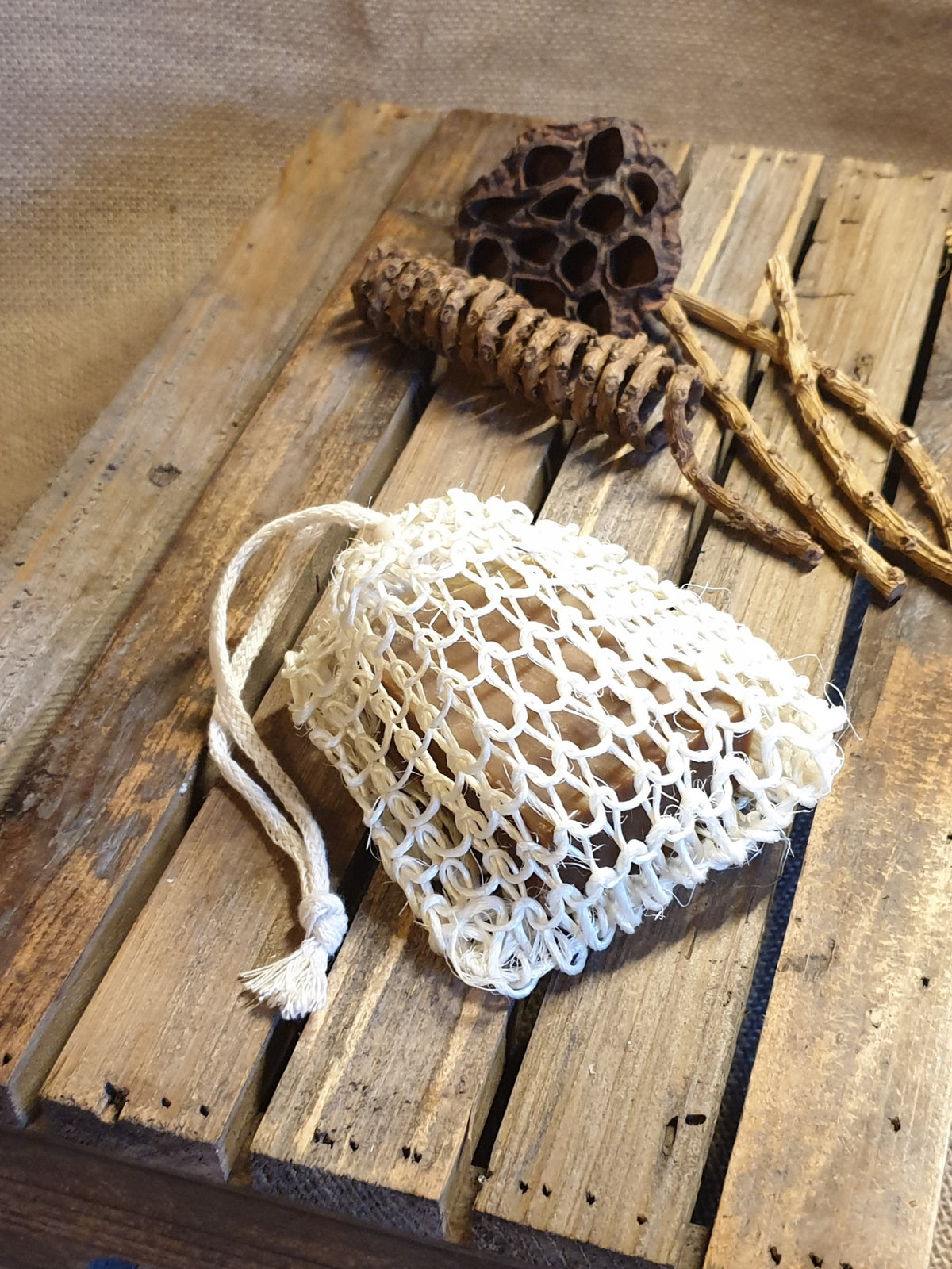 Exfoliating Sisal Soap Saver Bag (rough)