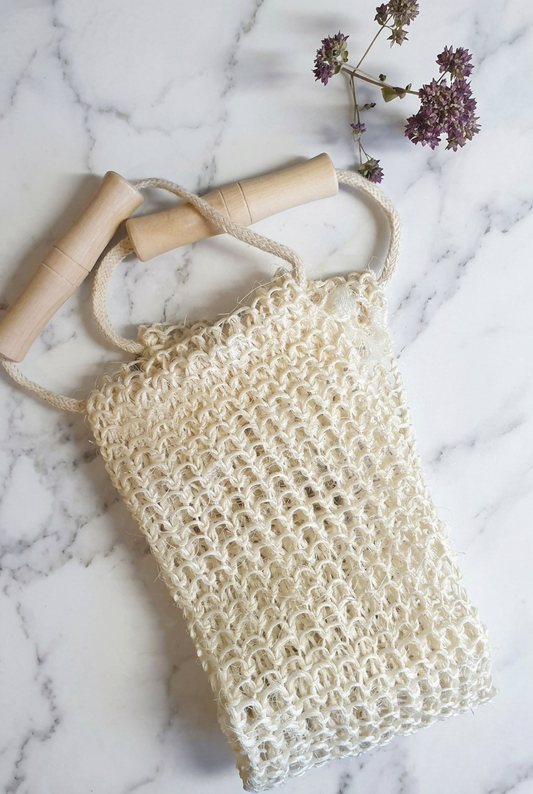 Sisal Back Scrub with Wooden Handles