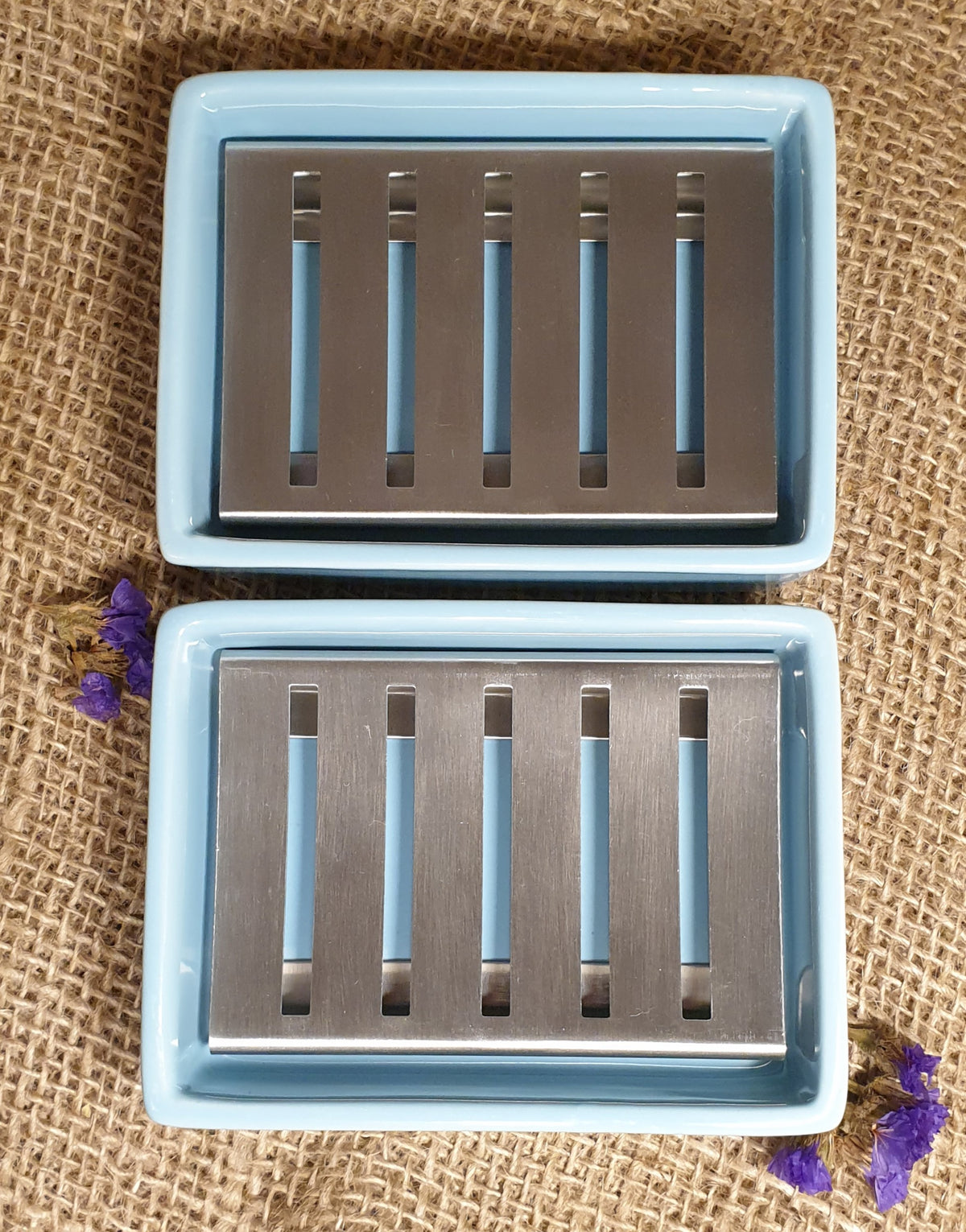 Set of TWO Ceramic Soap Dishes: 2nd dish HALF price