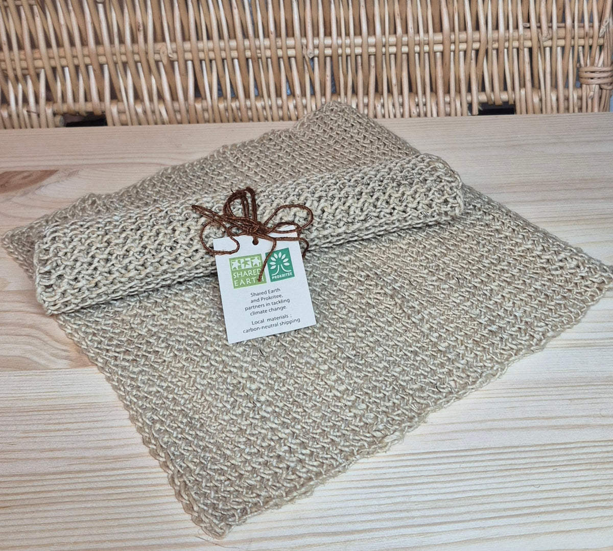 Sustainable Hemp Knitted Wash Cloth