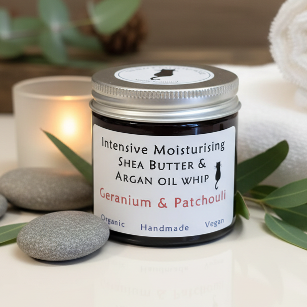 Geranium & Patchouli: Shea Butter & Argan Oil Whip