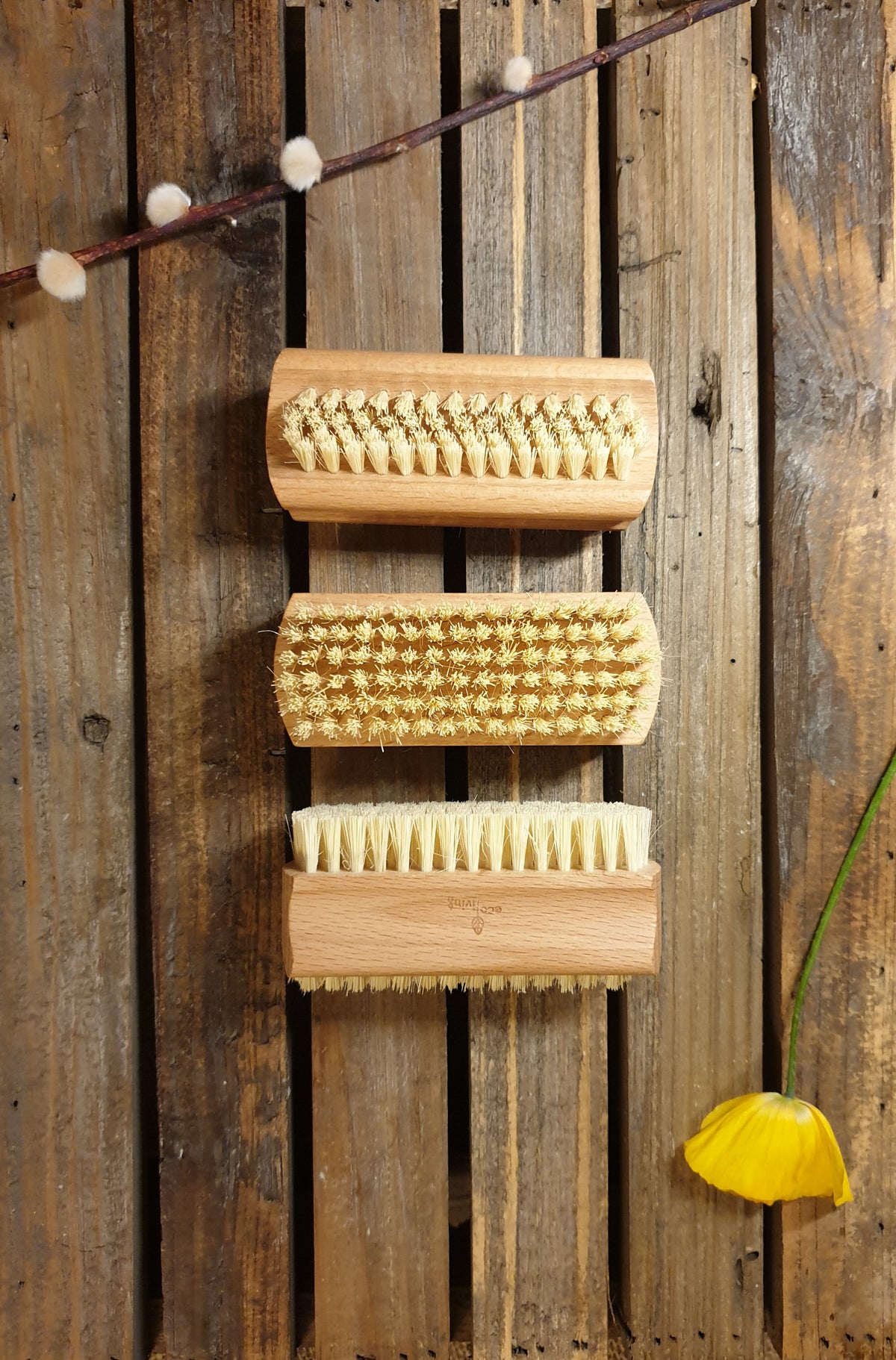 Double Sided Wooden Nail Brush