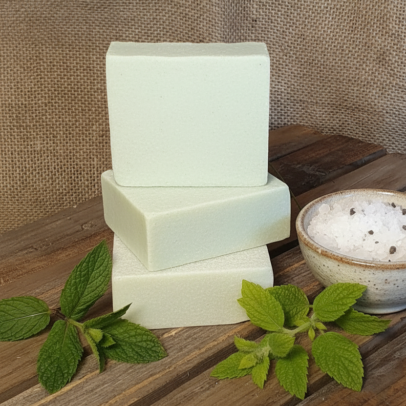 Fresh Mint & Sicilian Sea Salt Shaving Soap