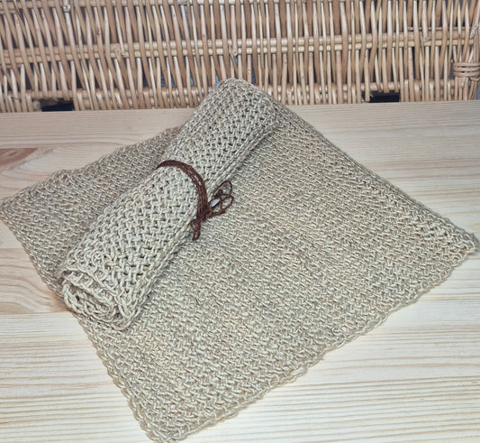 Sustainable Hemp Knitted Wash Cloth