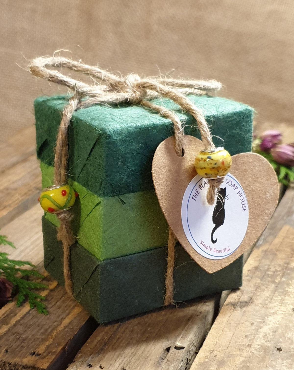 Handwrapped Trio of Organic Soaps