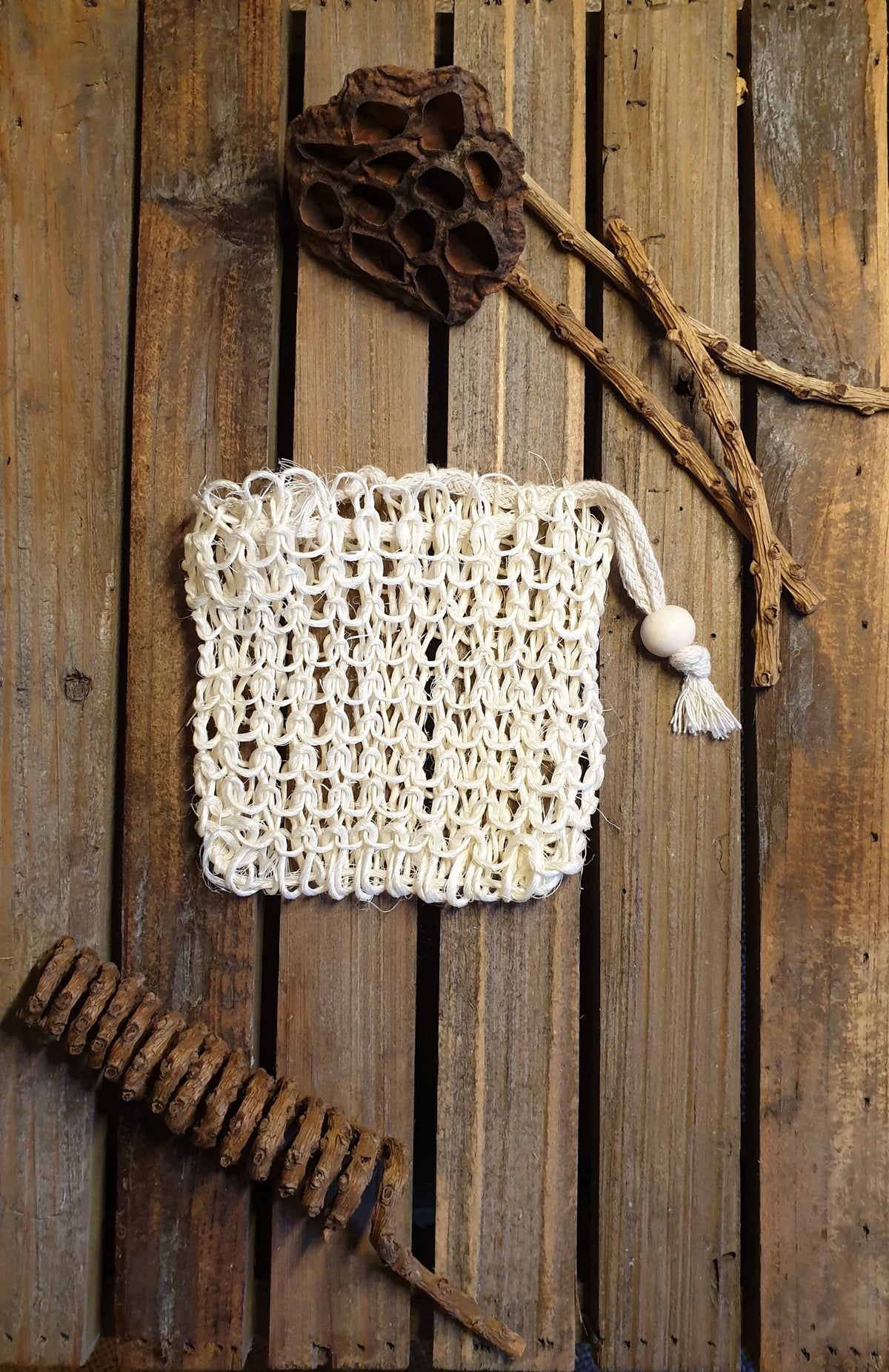 Exfoliating Sisal Soap Saver Bag (rough)