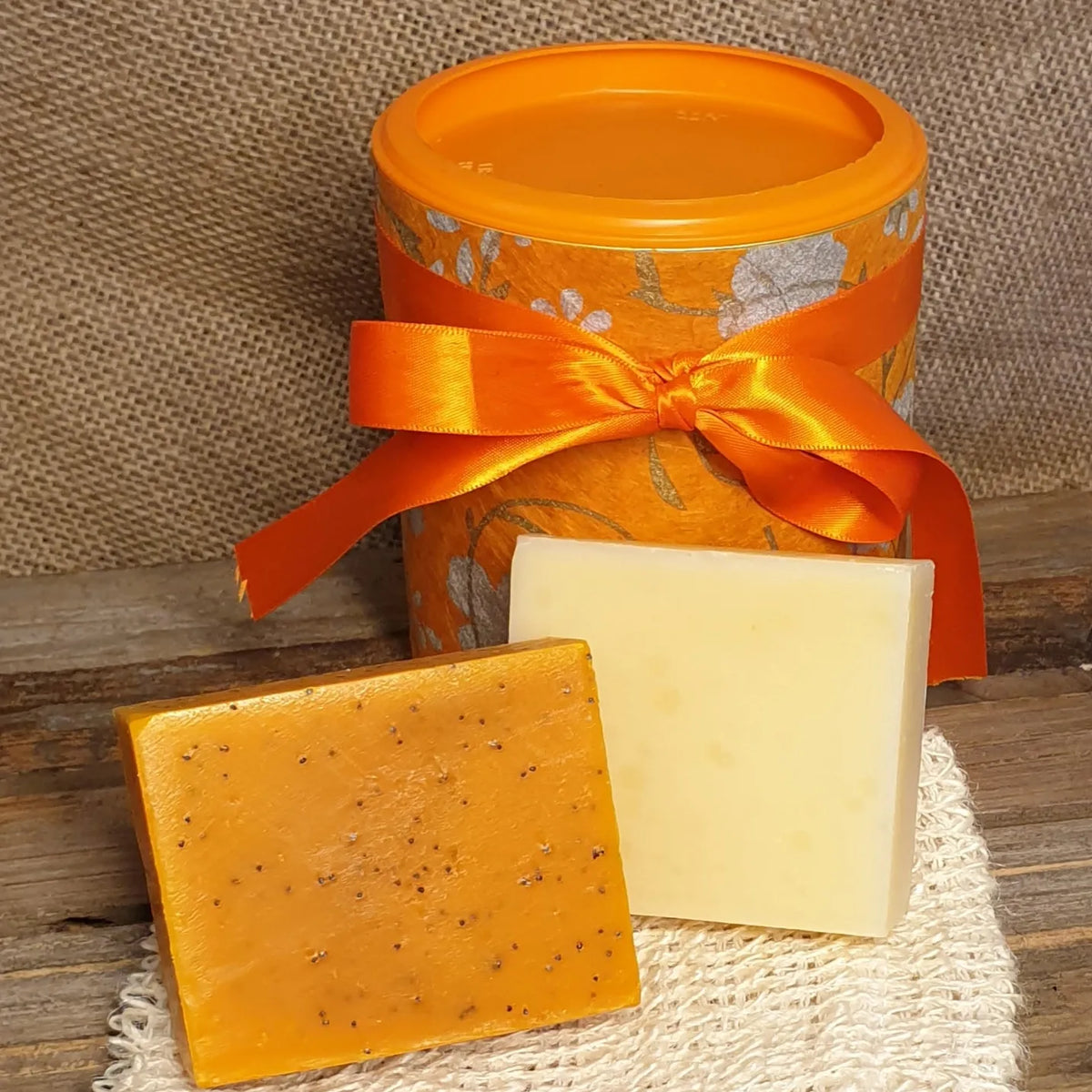 Citrus Special Soap Gift Set in Upcycled Tub